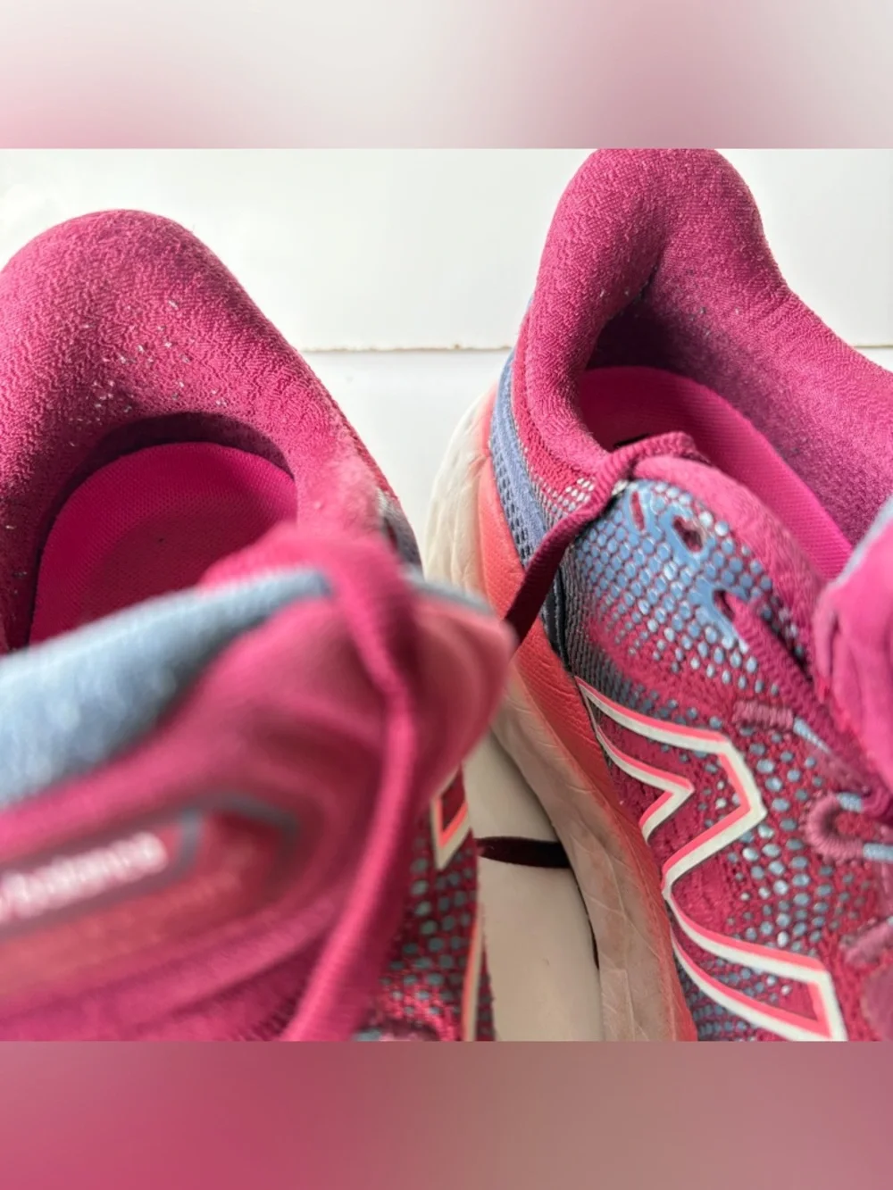 New Balance Women's Maroon and Pink Running Shoes